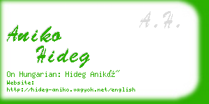 aniko hideg business card